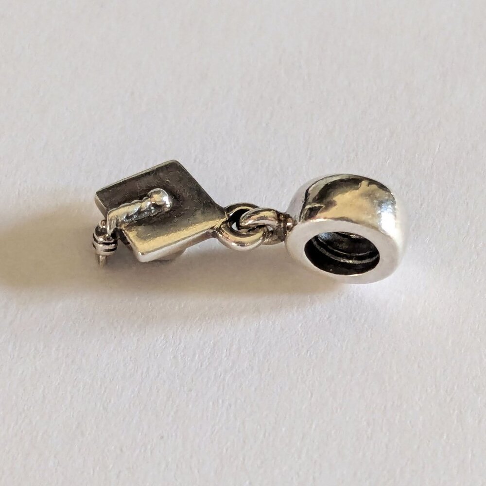 Authentic Retired Pandora Graduation Cap Charm - Picture 2 of 3